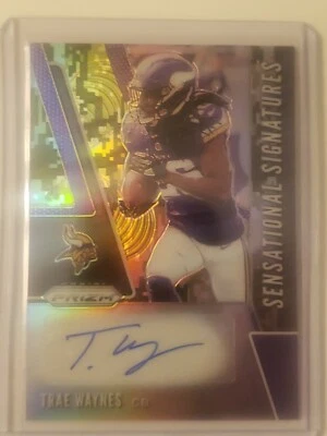 2019 Panini Prizm Football TRAE WAYNES camo auto-07/25-Vikings - Image 1 of 2
