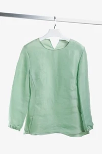 Yves Saint Laurent SS2012 Mint Green Silk Organza Blouse, Size US 10 - Bild 1 von 9
