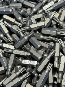 Bits für Torx T10 T15 T20 T25 T30 T40 Bit Set Sortiment CR-VT MIT MENGENAUSWAHL - Bild 1 von 16
