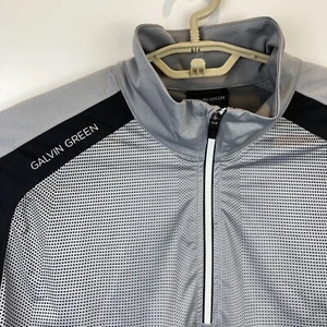 Maglione ibrido Galvin Green Golf Medium 1/2 interfaccia zip Lex pelle di squalo G1121 - Foto 1 di 13