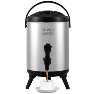 VEVOR Insulated Hot and Cold Beverage Dispenser Server 6 L Stainless Steel - Picture 1 of 12