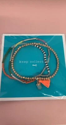 Keep Collective Friendship Trio stretch bracelet Turquoise Retired New - Изображение 1 из 2
