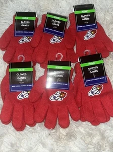 6 Pairs Of Kids Gloves New With Tags Rocket Red - Picture 1 of 1
