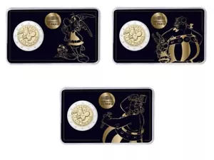 3 x 2 Euro Gedenkmünze 60 Jahre Asterix Obelix Idefix Frankreich 2019 Coincard - Bild 1 von 1