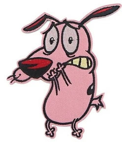 Courage The Cowardly Dog Standing Embroidered 3" Tall Iron on Patch - Picture 1 of 1