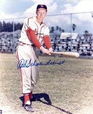 RED SCHOENDIENST Autographed Signed 8x10 Color Photo St. Louis Cardinals (A1)