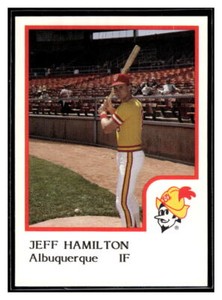 Jeff Hamilton 1986 ProCards Albuquerque Dukes #18 Los Angeles Dodgers