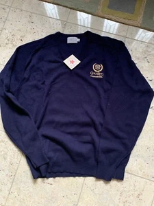 NUEVO CON ETIQUETAS Suéter Cadillac Gold Key V Orlon Para Hombre XXL Azul EE. UU. De Colección RARO - Imagen 1 de 4
