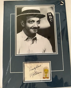 Matted and signed cut of Mel Blanc - Tweety Bird - ready for framing - Picture 1 of 1