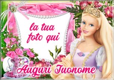 Cialda BARBIE PRINCIPESSA Decorazione Torta Ostia o Zucchero Personalizzata FOTO