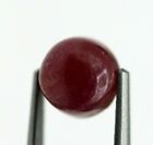 2.890 Ct Natural Red Ruby Loose Round Cabochon Use Ring 6 MM Unheated