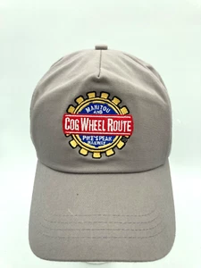 Vintage Cog Wheel Route Manitou and Pikes Peak Railway Strapback Hat Cap Gray - Picture 1 of 2