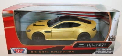 MotorMax Escala 1/24 Metal Modelo 79322 Aston Martin V12 Vantage S - Amarillo/Dorado Foto 1 de 4