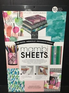 Pre-Pasted Mambi Sheets Craft 18 Full Sheets 13” x 19” Me & My Big Ideas New 🦋 - Picture 1 of 3
