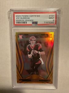 Joe Burrow 2020 CERTIFIED Football RC/Rookie MIRROR ORANGE #’d /199 Bengals 🔥🔥