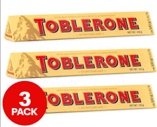 3 X Toblerone Milk Chocolate 100g Snack Desserts Food Confectionery Gift Party