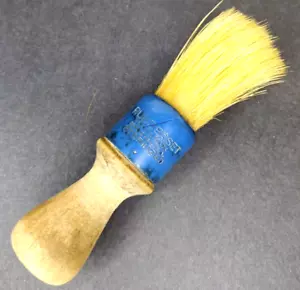 Antico pennello da barba in gomma anni 20 manico legno 4,75" Americana made in USA - Foto 1 di 6