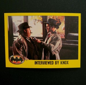 TOPPS BATMAN (1989 Series 2) #244 "INTERVIEWED BY KNOX" Trading Card New/Sharp