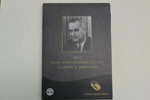 2015 Coin and Chronicles Set Lyndon B. Jonson US Mint Treasury Collector Box COA - Picture 1 of 6