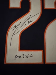 Matt Forte Signed Bears Jersey Number 22 With Bible Quotes Proverbs 3: 5-6 - Picture 1 of 6