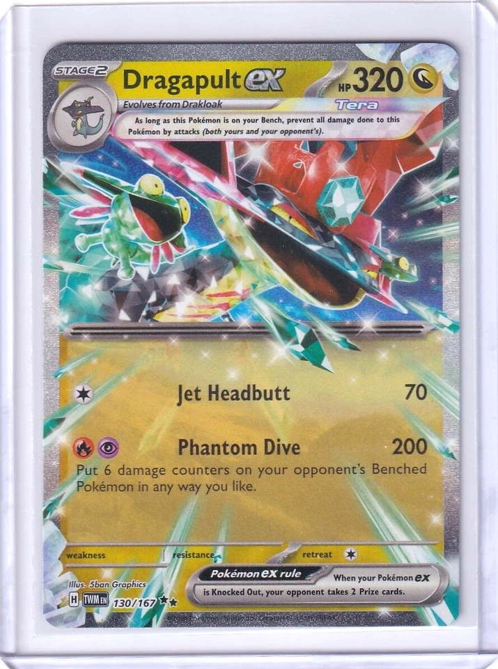 Dragapult EX Double Rare Holo  #130 Pokemon Twilight Masquerade TCG - Image 1 of 2