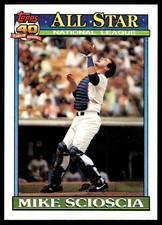 1991 Topps Mike Scioscia Los Angeles Dodgers #404