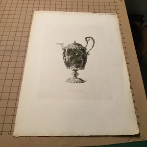 Vintage Original ENGRAVING -- PITCHER -- Musee du Louvre - aprox 15 x 21" - Picture 1 of 3