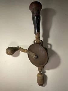 Vintage Stanley No. 624G Eggbeater Handbohrmaschine mit 5 Bits im Griff - Made in USA - Bild 1 von 16