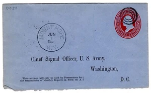 Mount Hope NY (Orange 1816-01) Official War Dept Postal Entire 1885 Octagon Rev - Picture 1 of 2