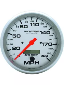 Auto Meter 5 Speedometer, 0-200 MPH, Electric, Air-Core Ultra-Lite (4490) - Picture 1 of 12