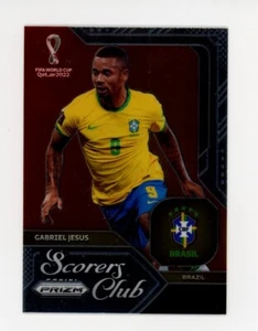 2022 Copa del Mundo Panini Prizm GABRIEL JESUS Raro INSERTO CLUB DE ANOTADORES SP #28 Brasil - Imagen 1 de 1