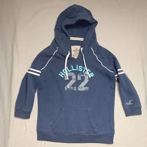 Hollister Blue Logo Hoodie Sweatshirt Girl’s XL Pullover 22 Sporty athletic Fall - Picture 1 of 8