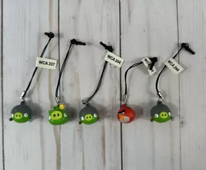 De Colección Angry Birds Teléfono Celular Cuelga Dije Audio Jack Enchufe Cubierta, Lote de 5 - Imagen 1 de 5