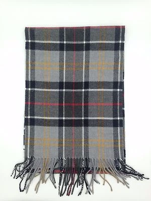 $300 John Ashford Men Unisex Gray Black Acrylic Soft Wrap Dress Muffler Scarf - Image 1 of 3