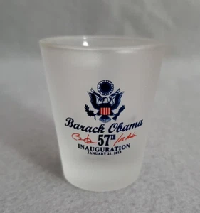 Vaso de chupito Barack Obama 57ª inauguración 21 de enero de 2013 1,5 oz recuerdo esmerilado - Imagen 1 de 8