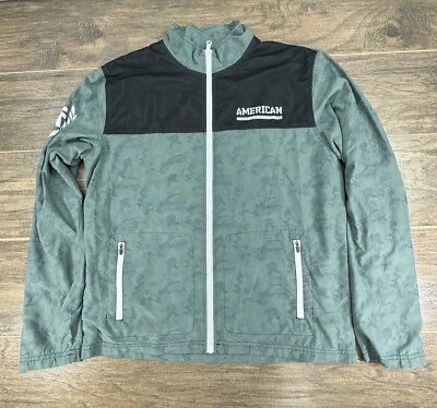 Chaqueta American Fighter Grande Verde/Negro Camuflada Cremallera Completa Gráfico Ligera MMA Foto 1 de 4