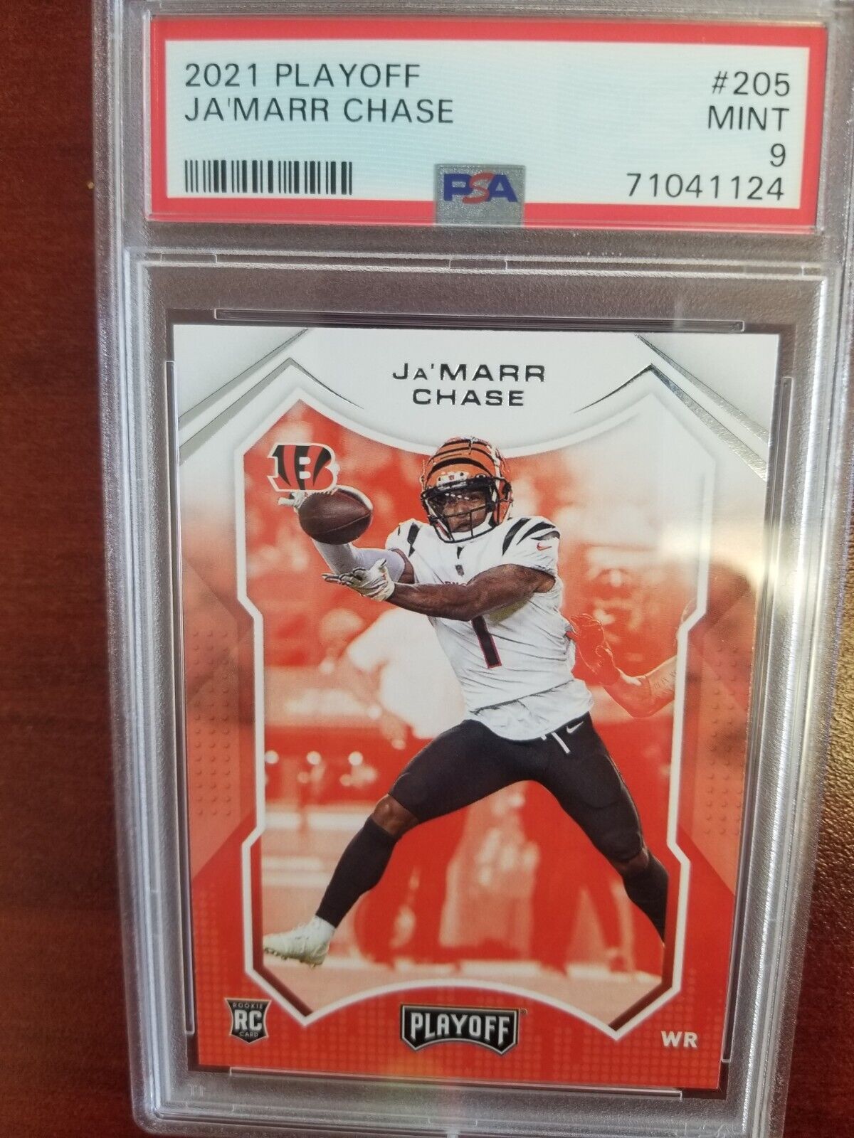 2021 PANINI PLAYOFF JAMARR CHASE #205 PSA 9 MINT CONDITION ROOKIE CARD BENGALS🏈