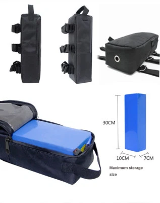 Electric Bike Bag Storage Bicycle Rear E-bike lithuim PVC 18650 Battery Pack - Image 1 of 4