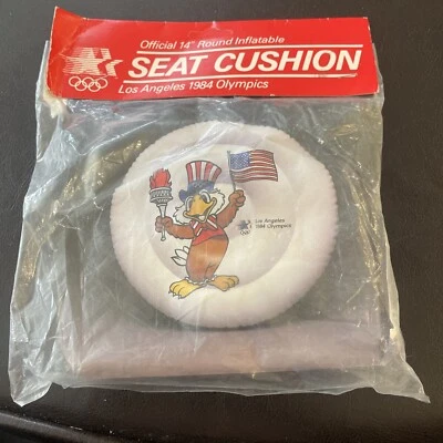 Los Angeles 1984 Olympics Stadium Cushion Inflatable Vintage USA Moochies NEW - Image 1 of 2