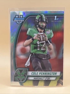 2024 Bowman University Chrome Refractor Cole Pennington #45 Marshall - Picture 1 of 2