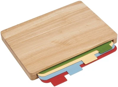 Tablas de cortar de madera Mulberry Home Collection índice 5 en 1 4 tablas codificadas por colores Foto 1 de 4