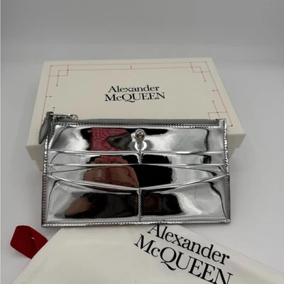 Alexander McQueen Metallic Silver Clutch - Image 1 of 4