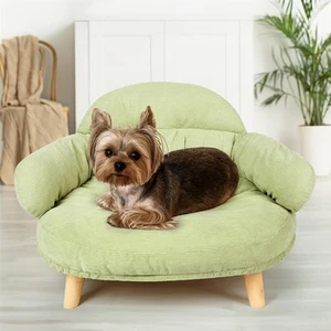 Pawz Elevated Pet Dog Cat Bed Sofa Couch Lounge Raised Sofa Bed 4-Legged Green L - Picture 1 of 12