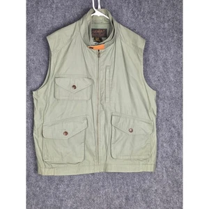VTG Eddie Bauer Men XL Outdoor Utility Vest Safari Fishing Adventure Green Hunt - Picture 1 of 9