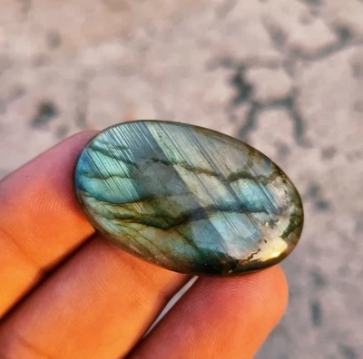 51 Cts. Rainbow Fire labradorita Oval Cabujón Piedra preciosa natural suelta - Imagen 1 de 4