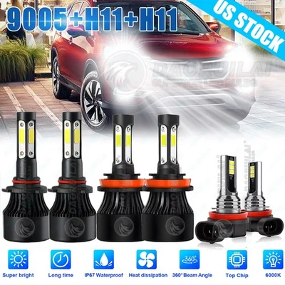 Faros antiniebla altos/bajos LED para Honda Civic 2016 2017 2018-2020 Foto 1 de 4