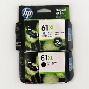 Kit combiné cartouches d'encre d'origine HP 61XL noir et couleur exp. 2024 - Photo 1/2