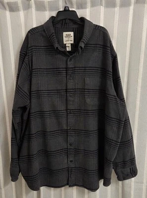 Lands End Blake Shelton Men's Gray Plaid 100% Cotton 3XL 19-19.5 - Image 1 of 4