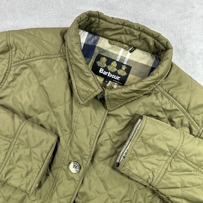 Barbour Jacket Womens 3XL Green Nelson Quilt Plus Tartan Lined Quilted Coat - Image 1 of 4