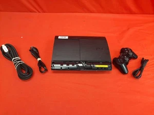 Sony PlayStation 3 Super Slim 250GB Game Console System PS3 Black Home 9297 - Picture 1 of 3